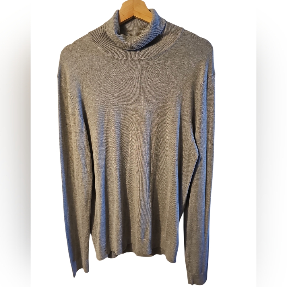 BOOHOOMAN Light Gray Turtleneck Sweater, Men's, Size L - NWOT